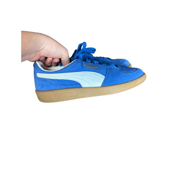 Puma Women's Cobalt Blue Palermo Gum Sole Lace Up Sneakers - 6 - Picture 7 of 12